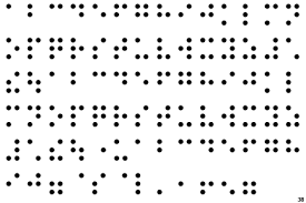 Schriftart Braille Extended